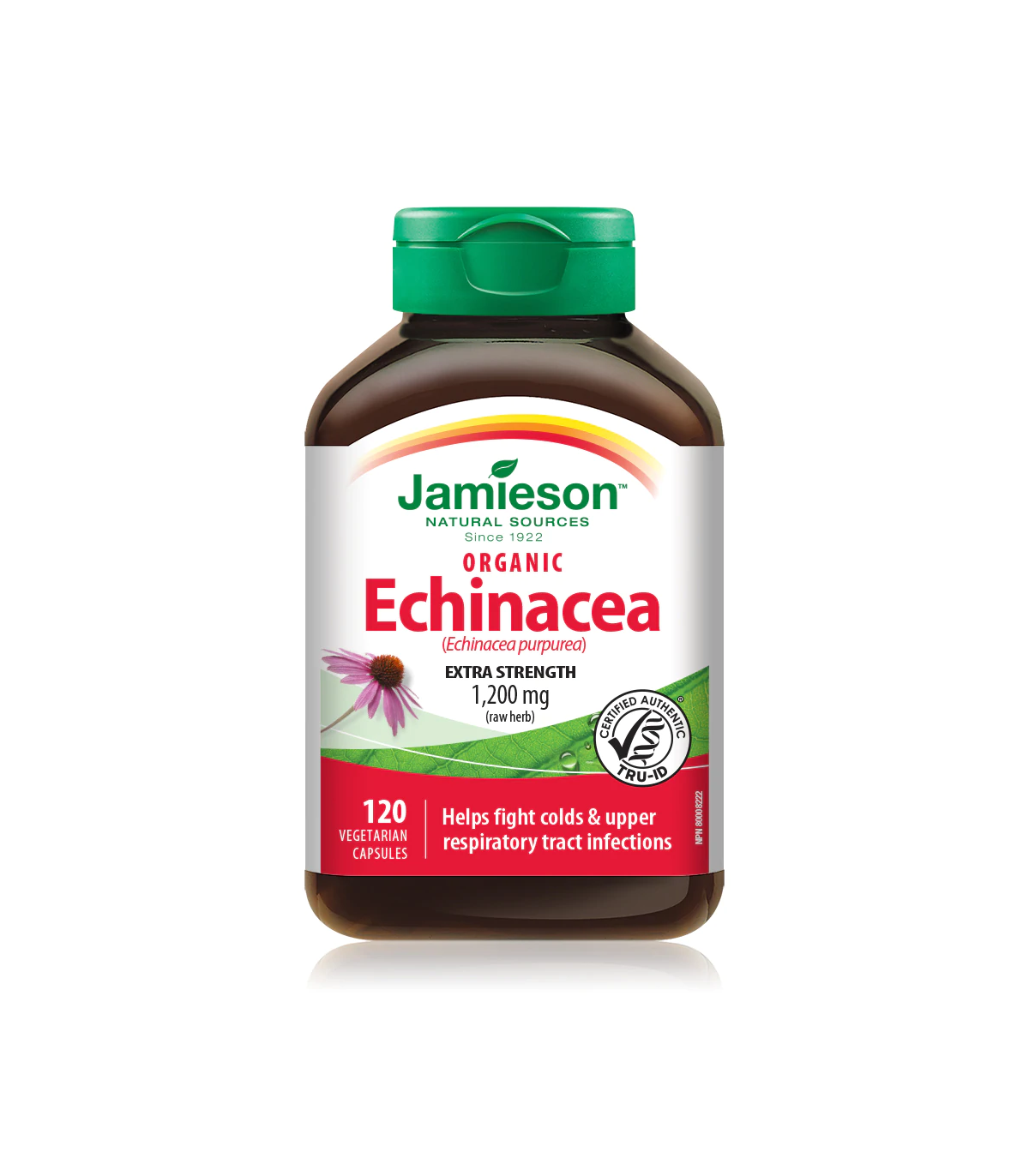 Jamieson Organic Echinacea (Echinacea purpurea) 1,200 mg 120 Capsules | Unbeatable Prices, Daily Deals | VITASHOP