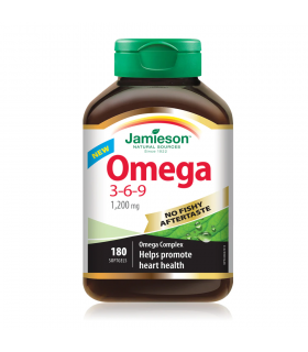 Omega 3-6-9 No Fishy Aftertaste 180 Softgels | Safest & Easiest Shopping Vitamins Online | VITASHOP