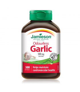 Jamieson Odourless Garlic 500 mg 300 Softgels | Unbeatable Prices, Daily Deals | VITASHOP