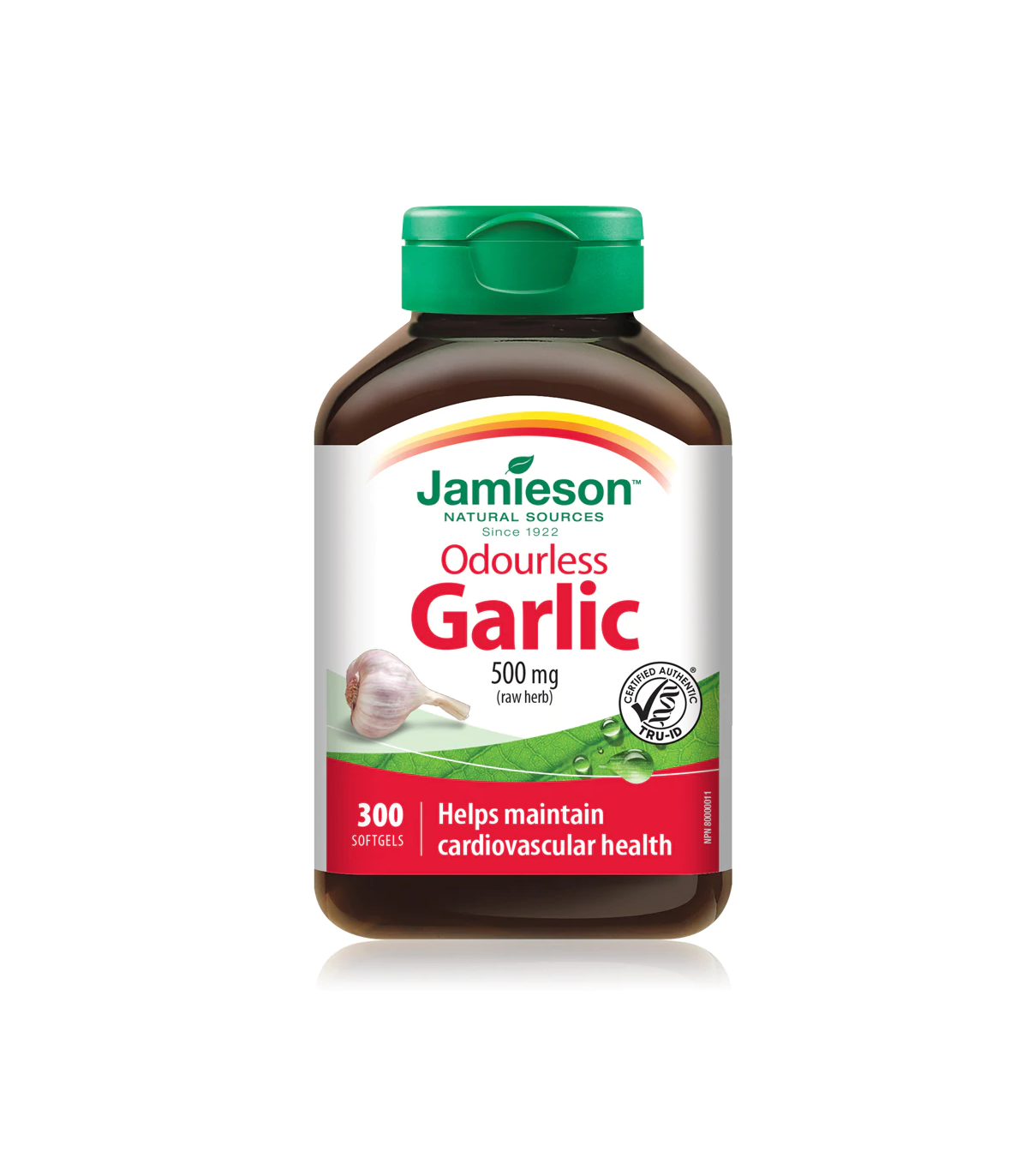 Jamieson Odourless Garlic 500 mg 300 Softgels | Unbeatable Prices, Daily Deals | VITASHOP
