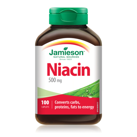 Jamieson Niacin 500 mg 100 Caplets | Unbeatable Prices, Daily Deals | VITASHOP