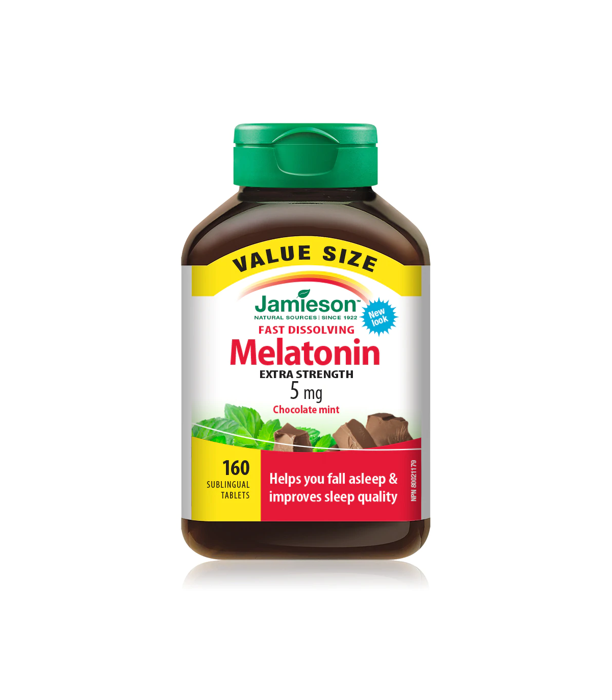 Jamieson Melatonin 5 mg Sublingual Choc Mint VALUE SIZE 160 Tablets | 每天不同折扣, 全网最低价格 | 种类齐全的保健品店铺 VITASHOP, 只有你想不到, 没有你买不到 !
