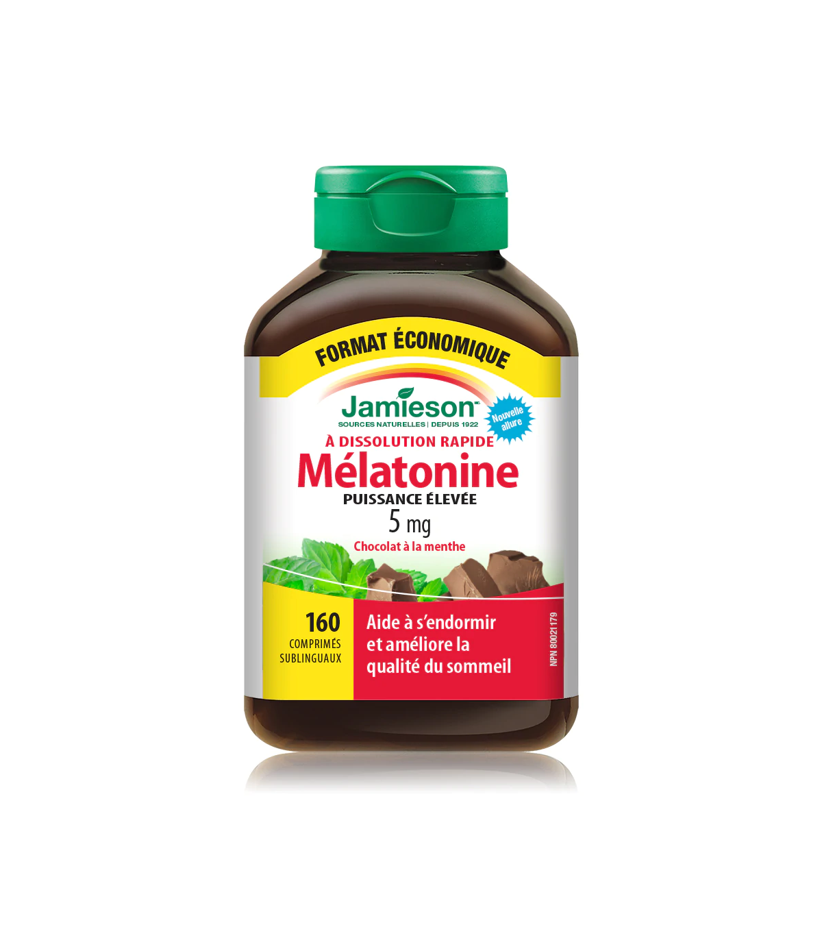 Melatonin 5 mg Sublingual Choc Mint VALUE SIZE 100 Tablets | Safest & Easiest Shopping Vitamins Online | VITASHOP