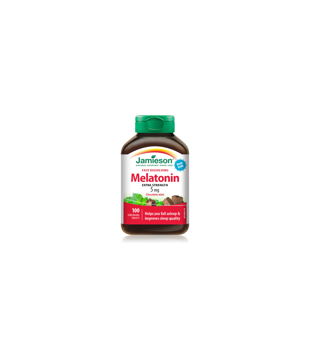 Jamieson Melatonin 5 mg Sublingual Choc Mint 100 Tablets | Unbeatable Prices, Daily Deals | VITASHOP