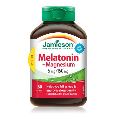 Melatonin 5 mg + Magnesium 60 Tablets | Safest & Easiest Shopping Vitamins Online | VITASHOP