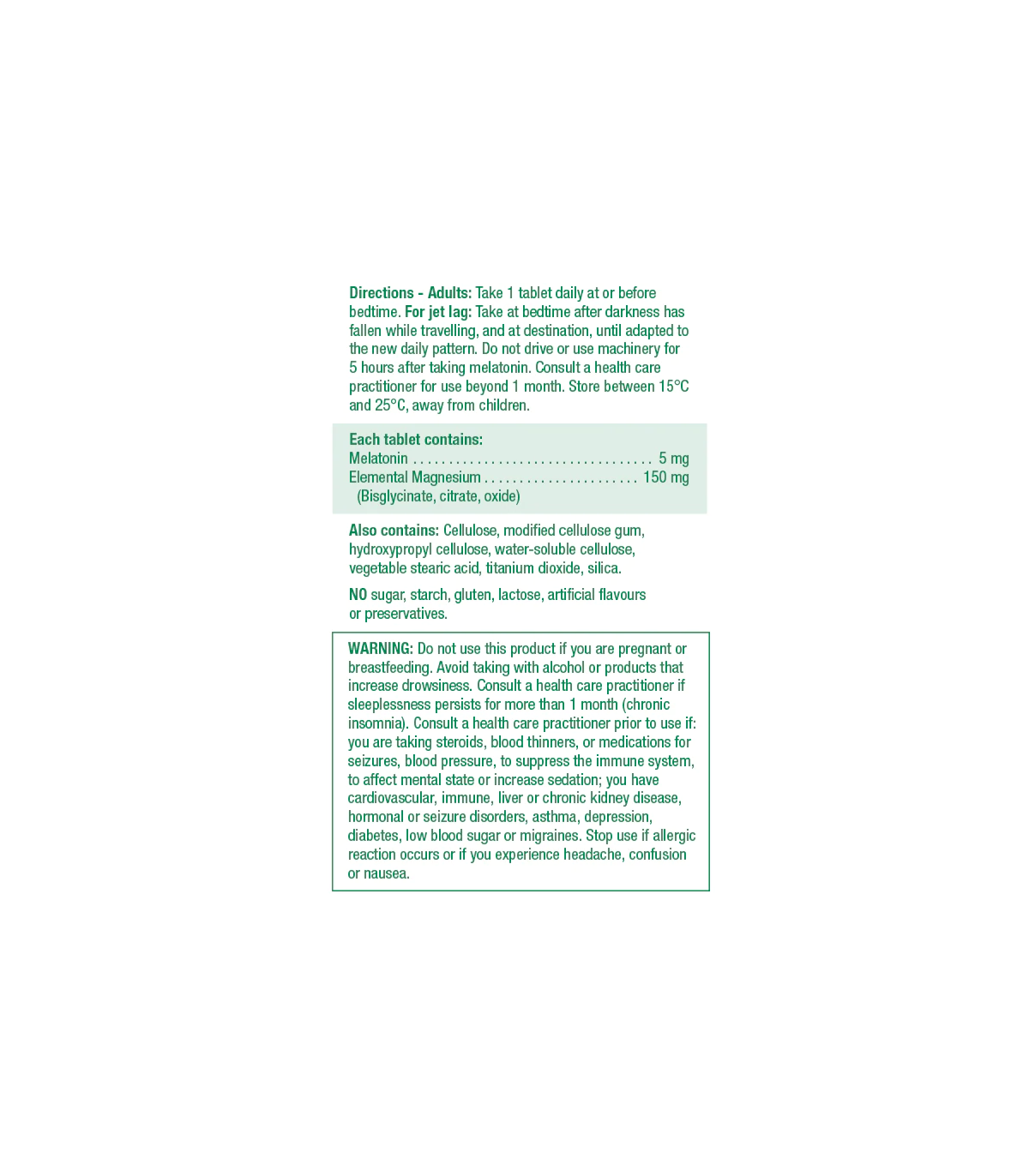 Melatonin 5 mg + Magnesium 60 Tablets | Safest & Easiest Shopping Vitamins Online | VITASHOP
