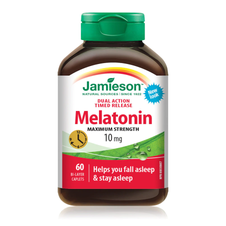 Melatonin 10 mg Dual Action Timed Release 60 Caplets | Safest & Easiest Shopping Vitamins Online | VITASHOP