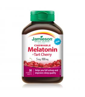 Jamieson Melatonin + Tart Cherry  5/100 mg 30 Chewable Tablets | 每天不同折扣, 全网最低价格 | 种类齐全的保健品店铺 VITASHOP, 只有你想不到, 没有你买不到 !