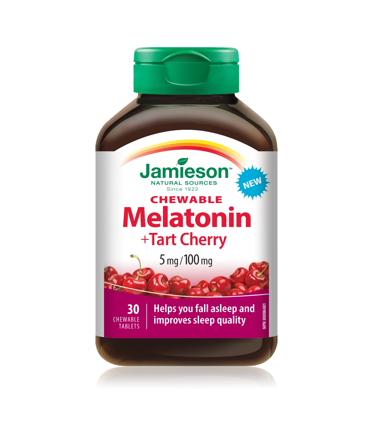 Jamieson Melatonin + Tart Cherry  5/100 mg 30 Chewable Tablets | Unbeatable Prices, Daily Deals | VITASHOP