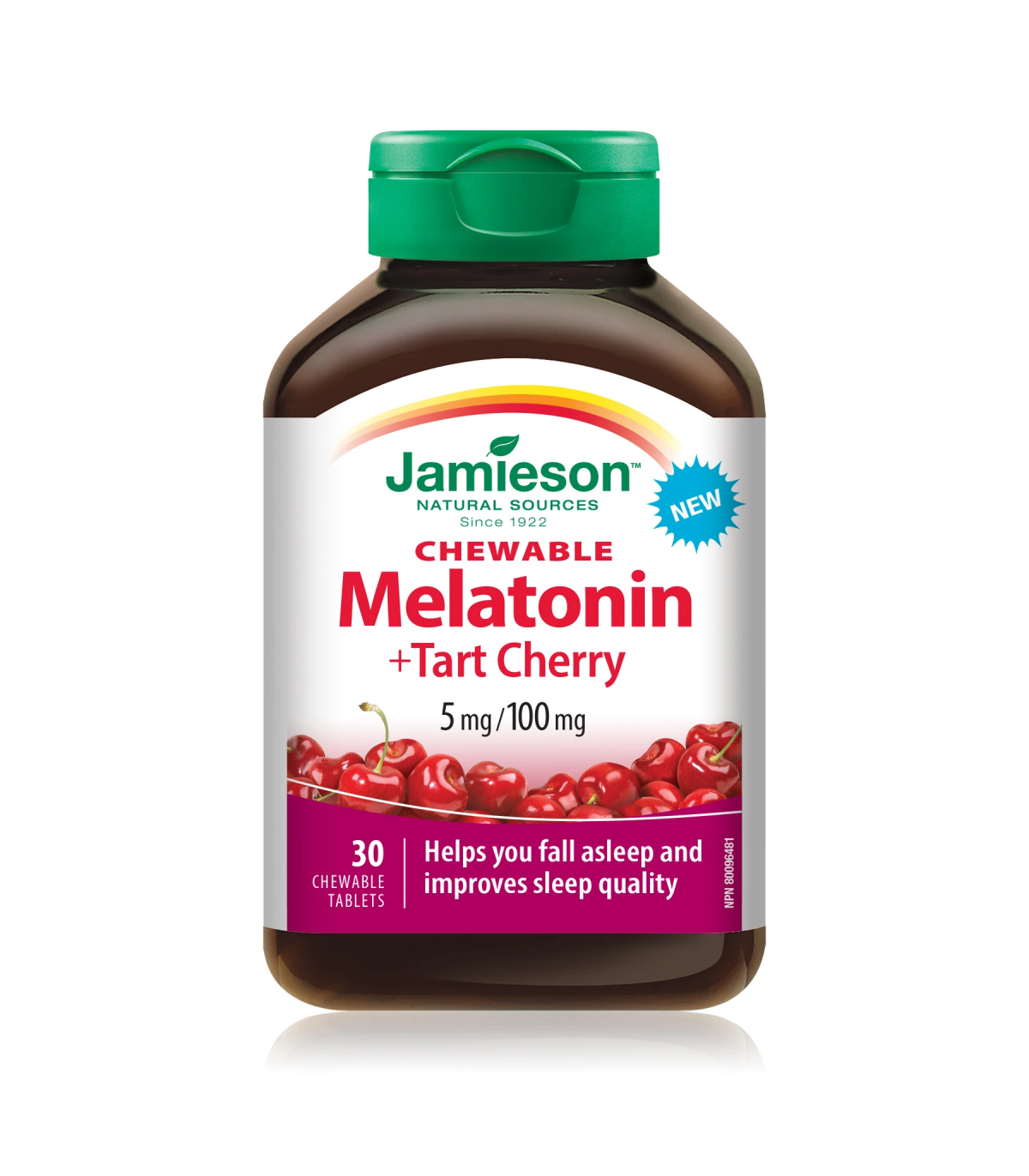 Jamieson Melatonin + Tart Cherry  5/100 mg 30 Chewable Tablets | Unbeatable Prices, Daily Deals | VITASHOP