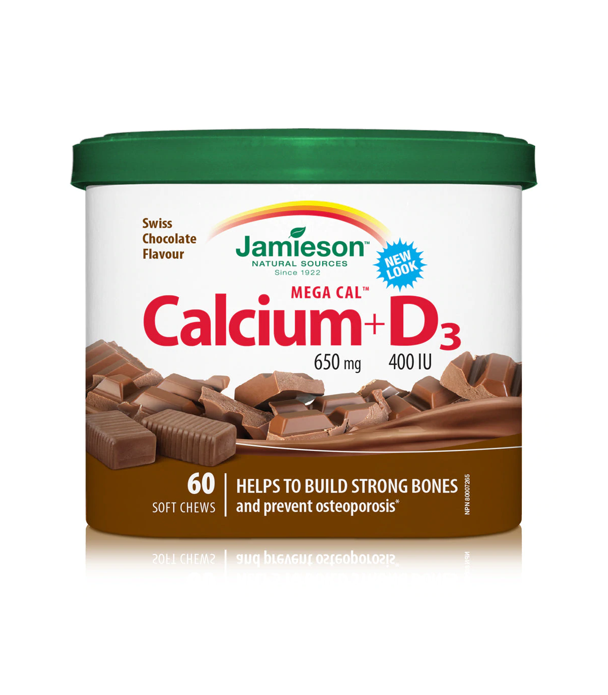 Jamieson 자미에슨 MegaCal 650 mg + 비타민 D 초콜릿 60 소프트 츄어블 | 매일 업데이트되는 특가 상품 | VITASHOP