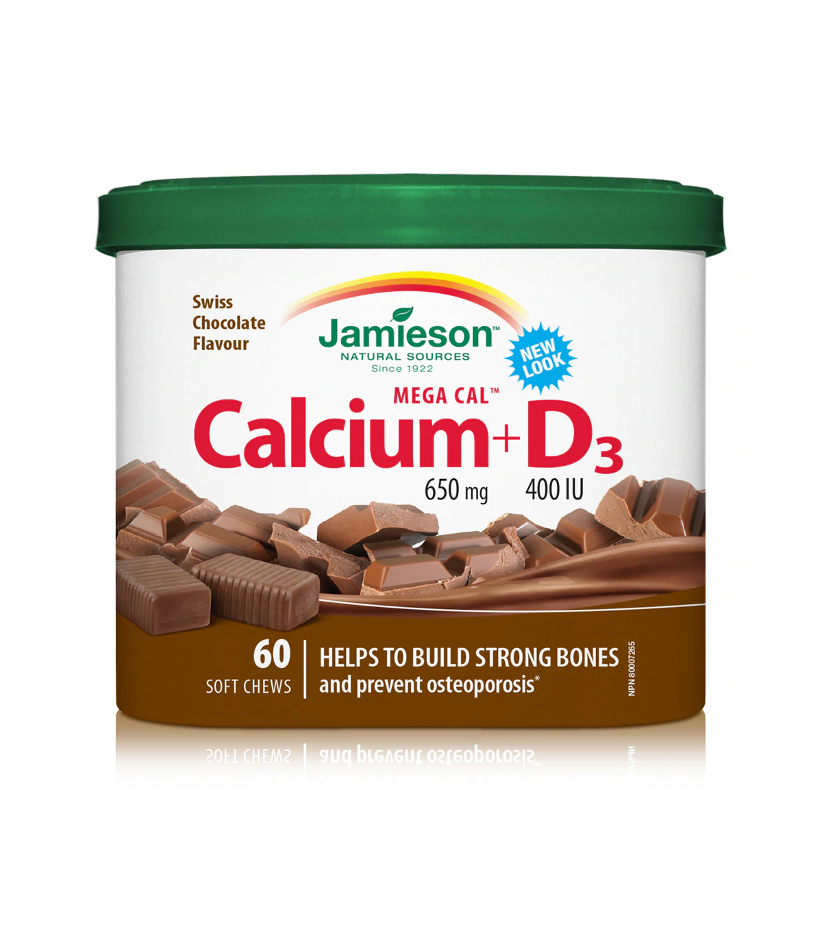 Jamieson 자미에슨 MegaCal 650 mg + 비타민 D 초콜릿 60 소프트 츄어블 | 매일 업데이트되는 특가 상품 | VITASHOP