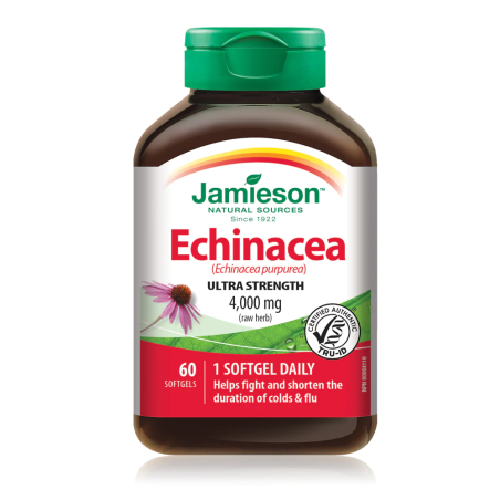 Jamieson Max Potency Echinacea 4,000 mg 60 Softgels | Unbeatable Prices, Daily Deals | VITASHOP