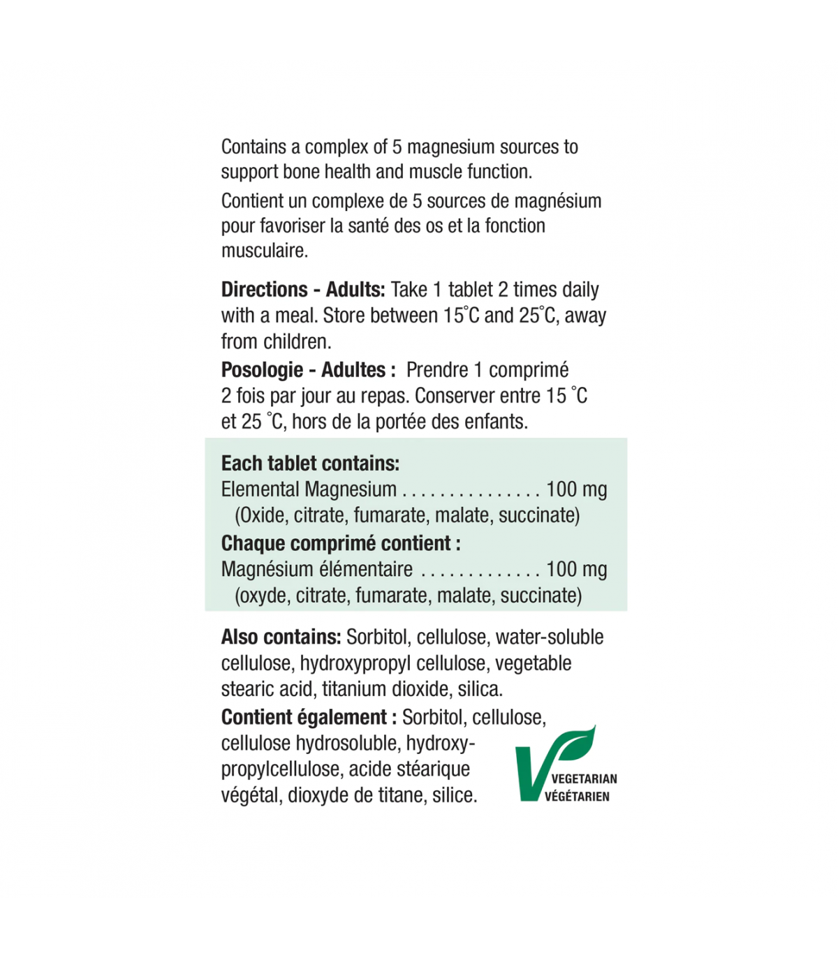 Jamieson Magnesium 100 mg 100 Tablets | 每天不同折扣, 全网最低价格 | 种类齐全的保健品店铺 VITASHOP, 只有你想不到, 没有你买不到 !