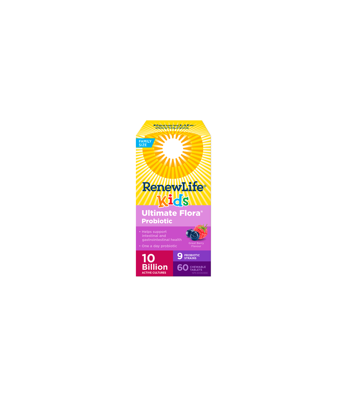 Renew Life 리뉴 라이프 Ultimate Flora 키즈 프로바이오틱 100억 60캡슐 | 매일 업데이트되는 특가 상품 | VITASHOP