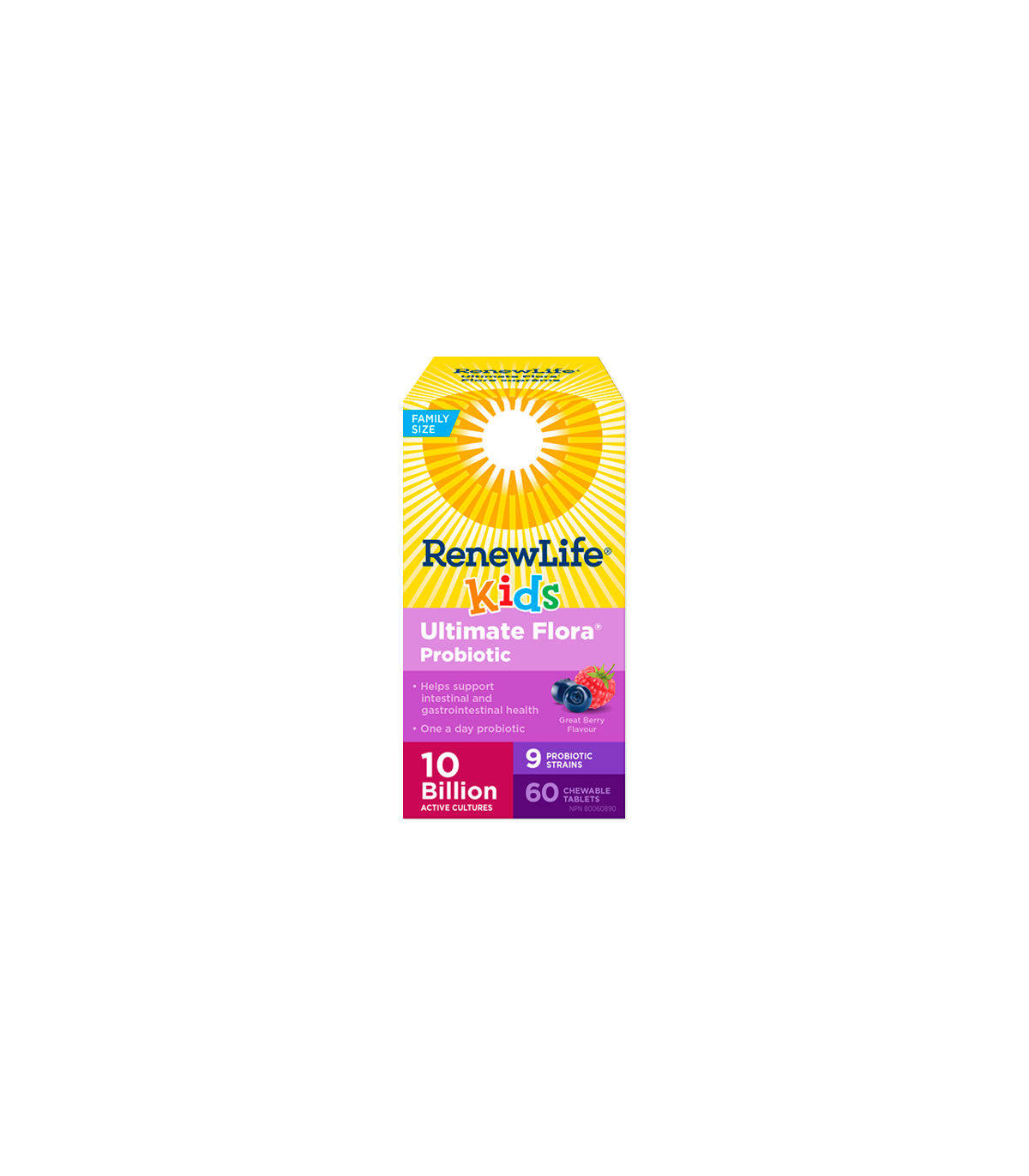 Renew Life 리뉴 라이프 Ultimate Flora 키즈 프로바이오틱 100억 60캡슐 | 매일 업데이트되는 특가 상품 | VITASHOP