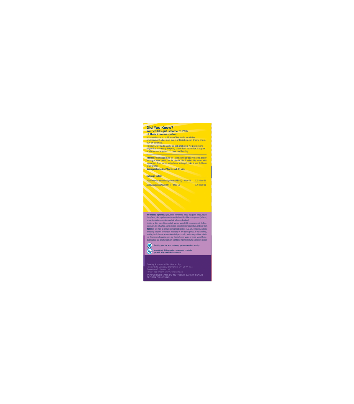Renew Life Kids Daily Boost Probiotic 30 Sachets | 每天不同折扣, 全网最低价格 | 种类齐全的保健品店铺 VITASHOP, 只有你想不到, 没有你买不到 !