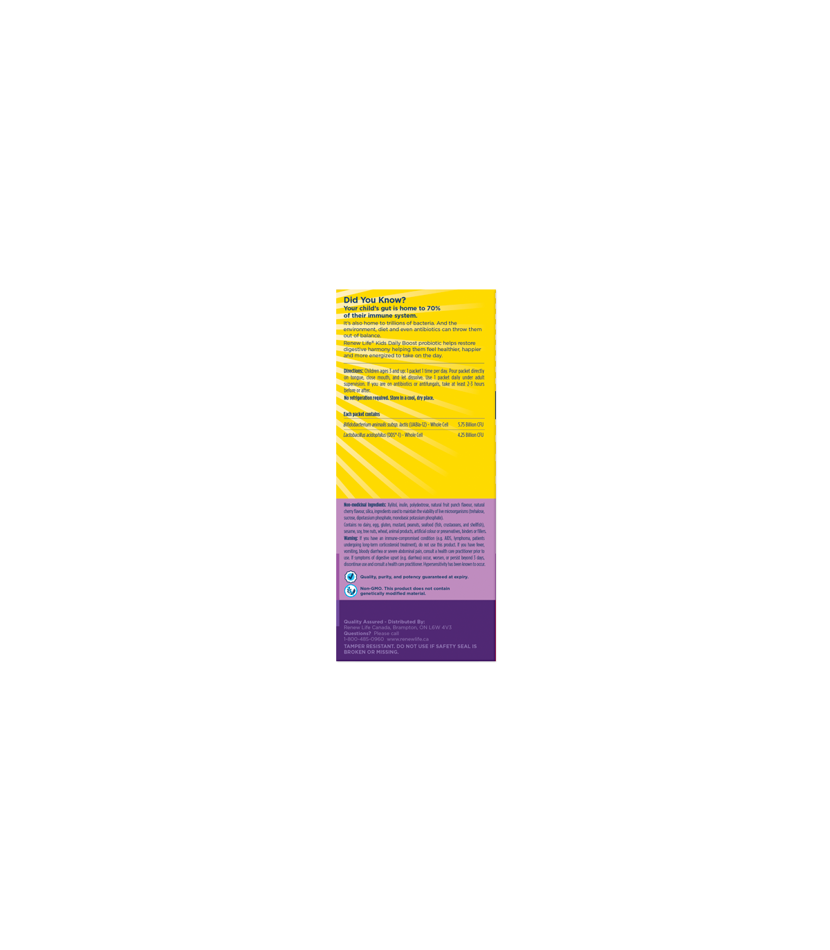 Renew Life Kids Daily Boost Probiotic 30 Sachets | 每天不同折扣, 全网最低价格 | 种类齐全的保健品店铺 VITASHOP, 只有你想不到, 没有你买不到 !