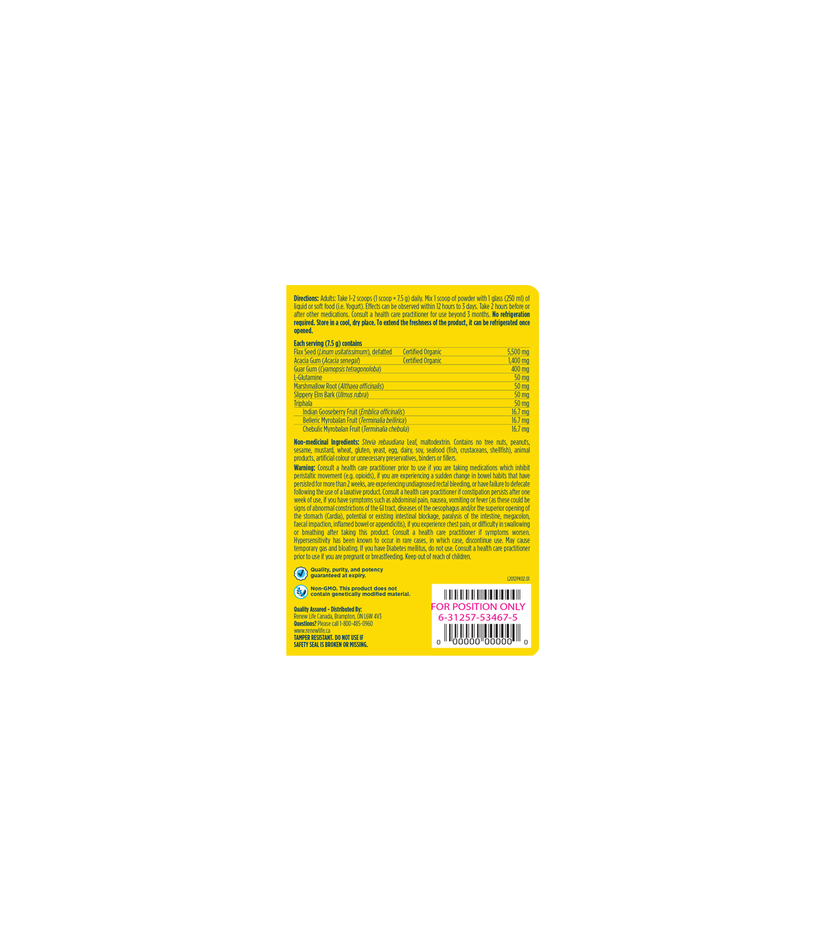 Renew Life FIBRESMART POWDER 454 G | Unbeatable Prices, Daily Deals | VITASHOP