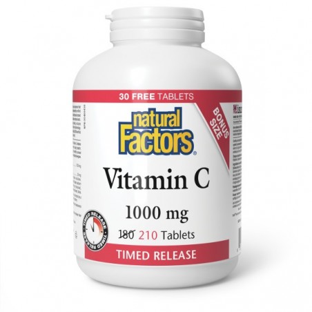 Natural Factors Vitamin C Time Release 1000 mg, 210 Tablets | 每天不同折扣, 全网最低价格 | 种类齐全的保健品店铺 VITASHOP, 只有你想不到, 没有你买不到 !