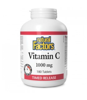 Natural Factors Vitamin C Time Release 1000 mg, 180 Tablets | Unbeatable Prices, Daily Deals | VITASHOP