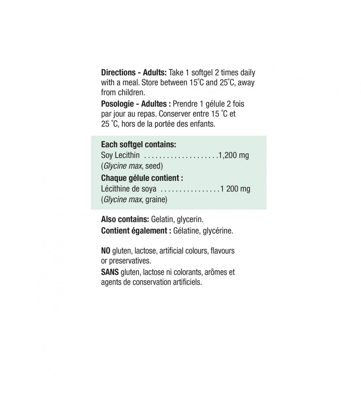 Lecithin 1200 mg 100 Softgels | Safest & Easiest Shopping Vitamins Online | VITASHOP