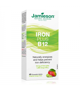 Jamieson 자미에슨 Iron Plus B12 망고 라임 45 츄어블 정제 | 매일 업데이트되는 특가 상품 | VITASHOP
