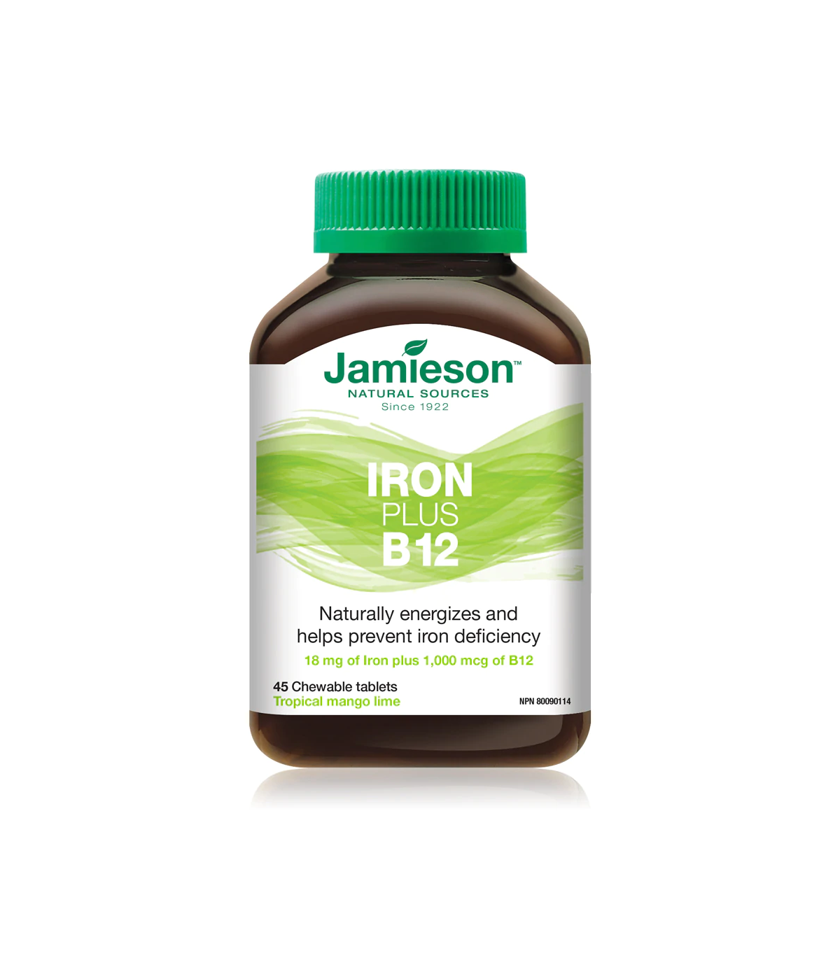 Iron Plus B12 Mango Lime 45 Chewable Tablets | Safest & Easiest Shopping Vitamins Online | VITASHOP