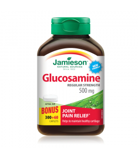Jamieson Glucosamine Sulfate 500 mg 300+60 Free Capsules | Unbeatable Prices, Daily Deals | VITASHOP