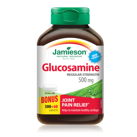 Jamieson Glucosamine Sulfate 500 mg 300+60 Free Capsules | Unbeatable Prices, Daily Deals | VITASHOP