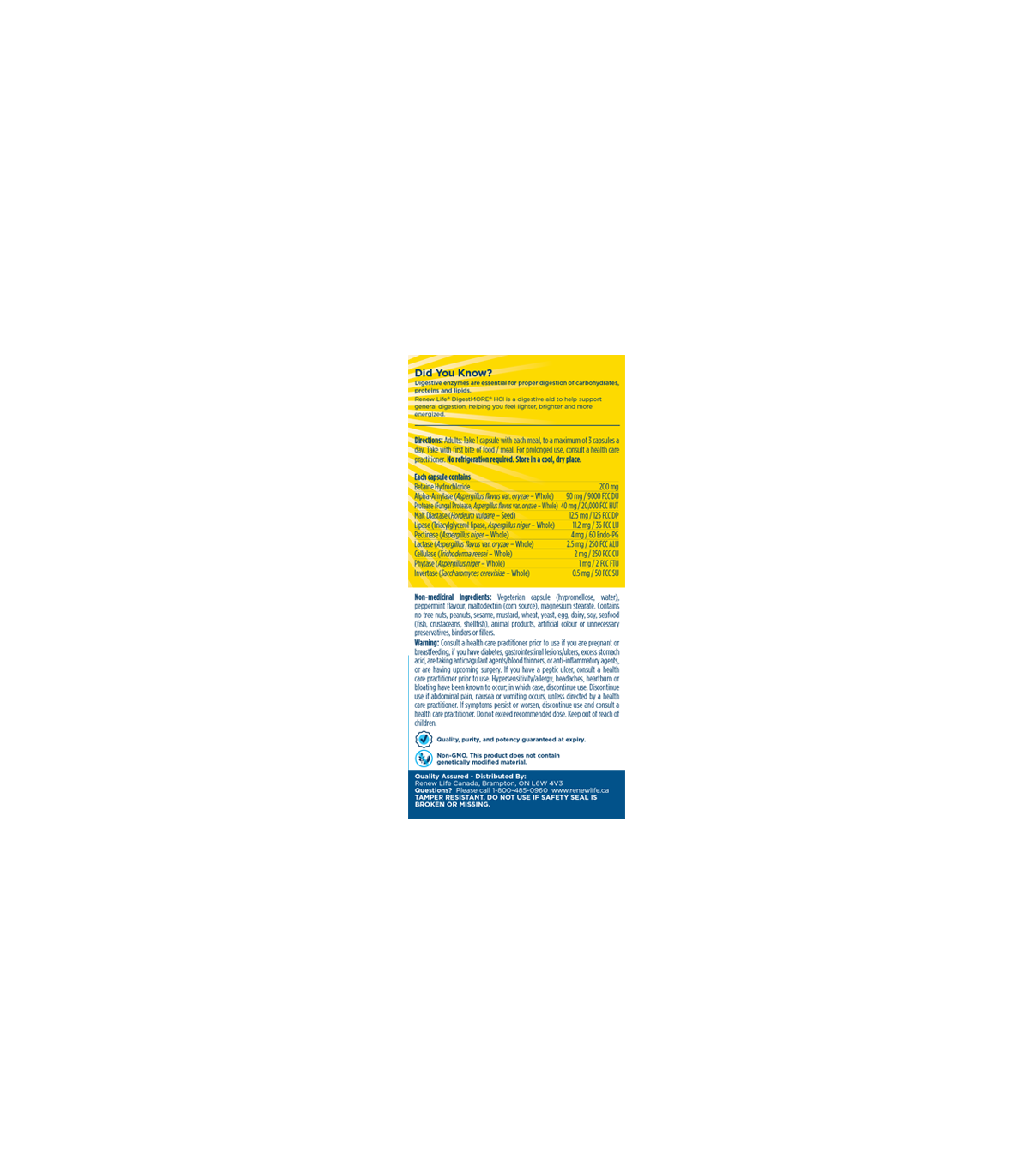 Renew Life DigestMORE HCl 90 Capsules | Unbeatable Prices, Daily Deals | VITASHOP