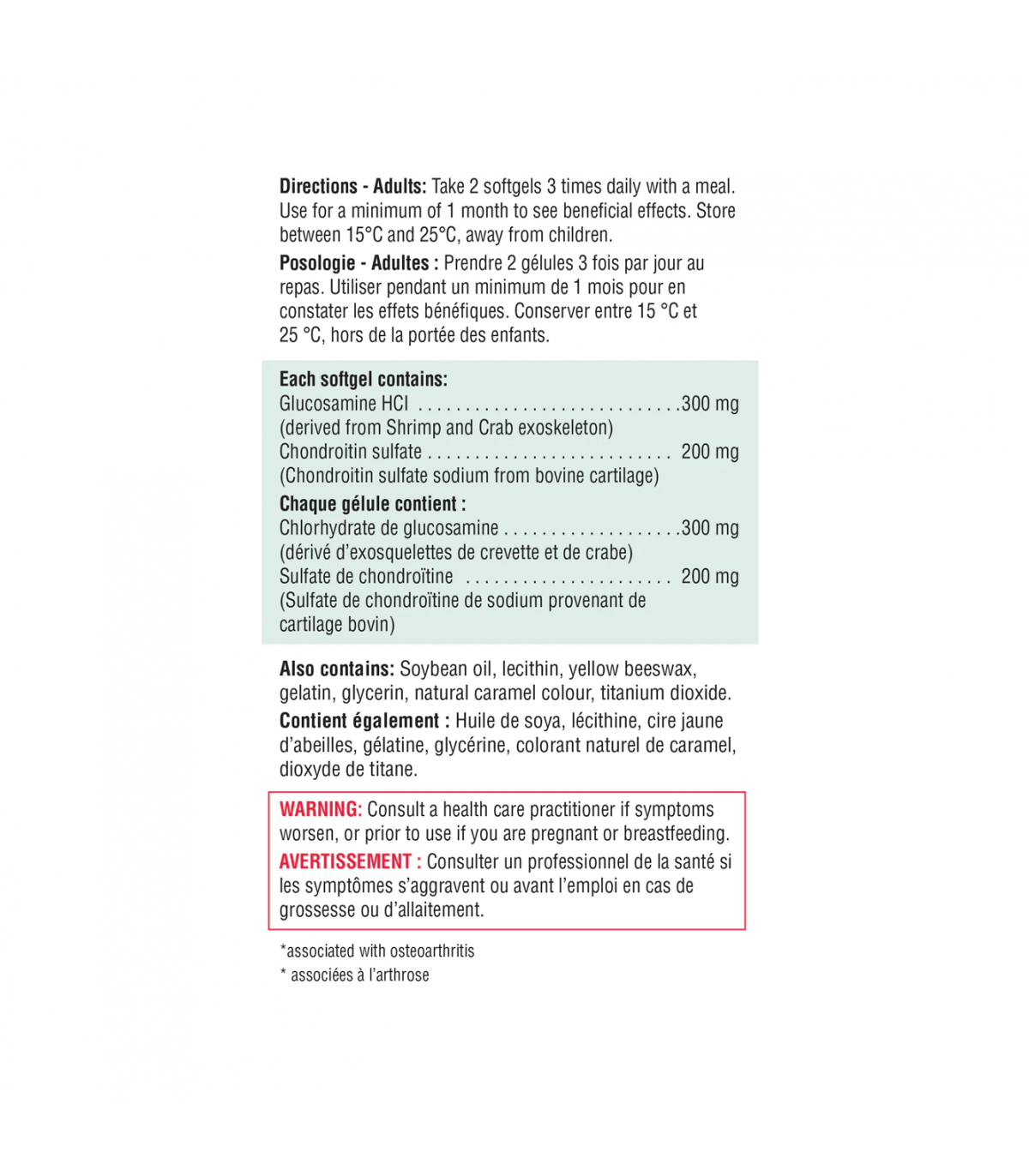 Jamieson Glucosamine Chondroitin 500 mg 180 Softgels | 每天不同折扣, 全网最低价格 | 种类齐全的保健品店铺 VITASHOP, 只有你想不到, 没有你买不到 !