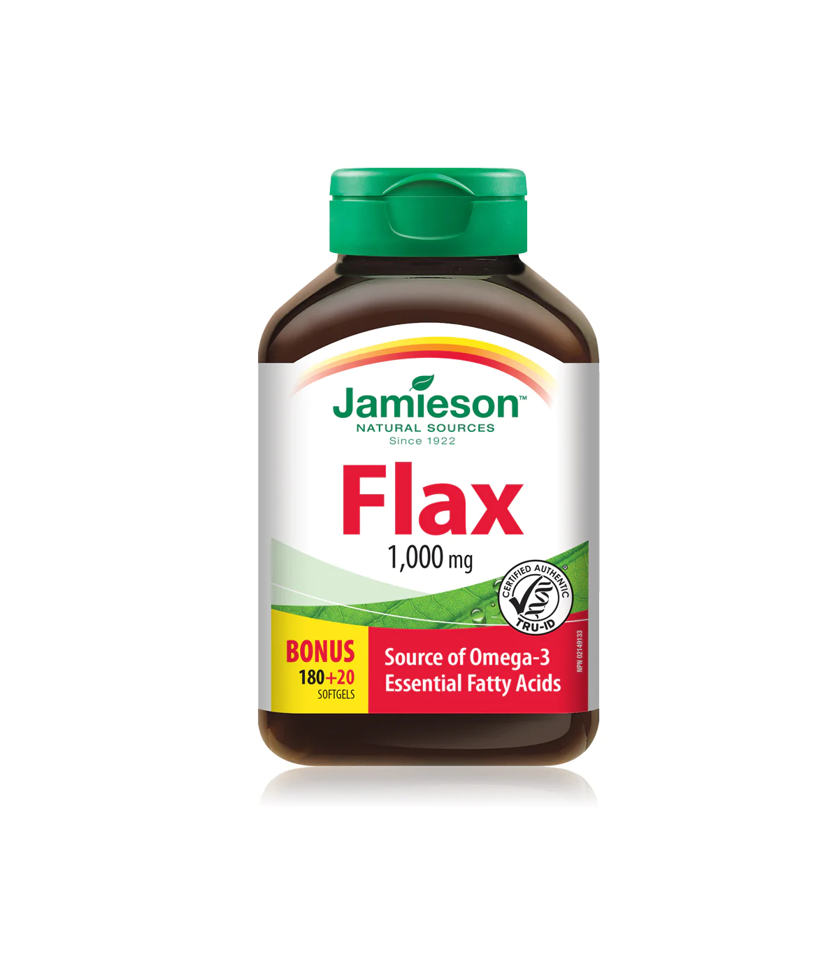 Jamieson Flaxseed Oil 1000 mg 180+20 Softgels | 每天不同折扣, 全网最低价格 | 种类齐全的保健品店铺 VITASHOP, 只有你想不到, 没有你买不到 !