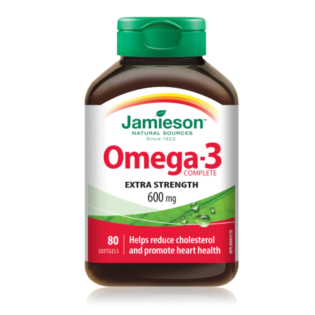 Jamieson Extra Strength Omega-3 600 mg 80 Softgels | Unbeatable Prices, Daily Deals | VITASHOP
