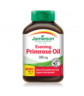 Jamieson Evening Primrose Oil 500 mg 90+90 Softgels | Unbeatable Prices, Daily Deals | VITASHOP
