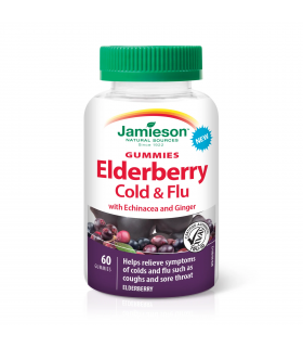 Jamieson Elderberry Cold & Flu 60 gummies | Unbeatable Prices, Daily Deals | VITASHOP