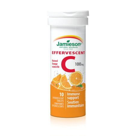 Effervescent Vitamin C 1,000 mg Orange 10 Tablets | Safest & Easiest Shopping Vitamins Online | VITASHOP