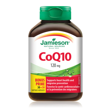 Jamieson 자미에슨 CoQ10 120 mg 무료 30 + 30 소프트젤 | 매일 업데이트되는 특가 상품 | VITASHOP
