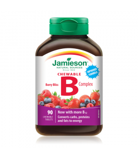 Jamieson Chewable B-Complex Berry Bliss  90 Chewable Tablets | 每天不同折扣, 全网最低价格 | 种类齐全的保健品店铺 VITASHOP, 只有你想不到, 没有你买不到 !