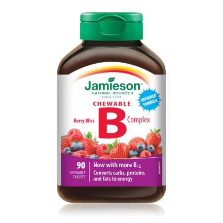 Jamieson Chewable B-Complex Berry Bliss  90 Chewable Tablets | Unbeatable Prices, Daily Deals | VITASHOP