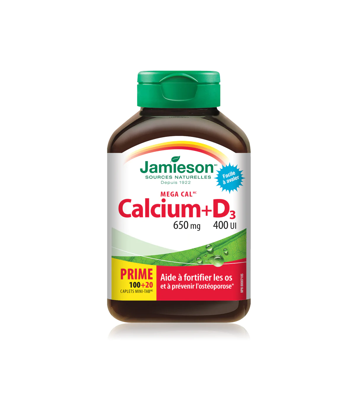 Jamieson 자미에슨 칼슘 650 mg + 비타민 D 400 IU 100+20 프리 캐플릿 | 매일 업데이트되는 특가 상품 | VITASHOP