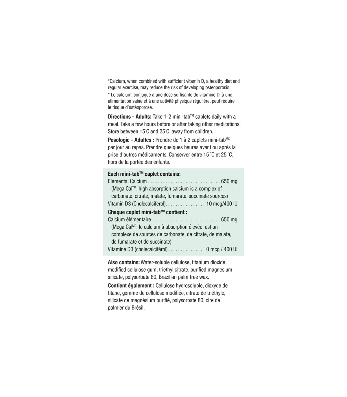 Jamieson 자미에슨 칼슘 650 mg + 비타민 D 400 IU 100+20 프리 캐플릿 | 매일 업데이트되는 특가 상품 | VITASHOP