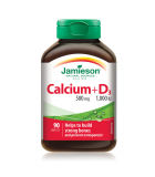 Jamieson Calcium 500 mg  + Vitamin D 1000 IU 90 Caplets | Unbeatable Prices, Daily Deals | VITASHOP