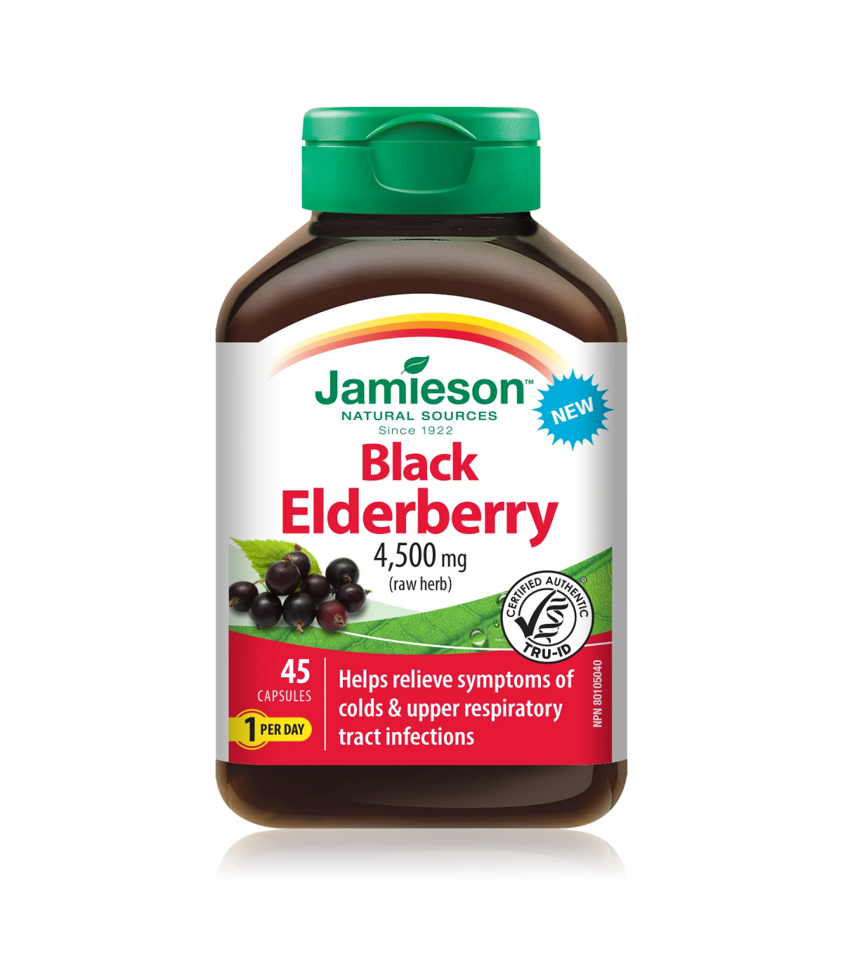 Jamieson 자미에슨 블랙 엘더베리 4500mg 45캡슐 | 매일 업데이트되는 특가 상품 | VITASHOP