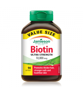 Jamieson Biotin 10000 mcg VALUE SIZE 90 Softgels | Unbeatable Prices, Daily Deals | VITASHOP