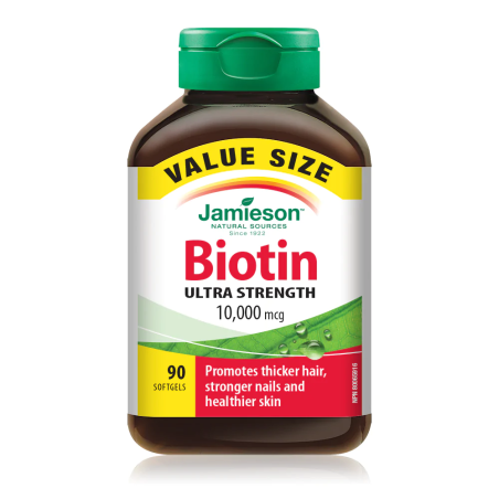Biotin 10000 mcg VALUE SIZE 90 Softgels | Safest & Easiest Shopping Vitamins Online | VITASHOP
