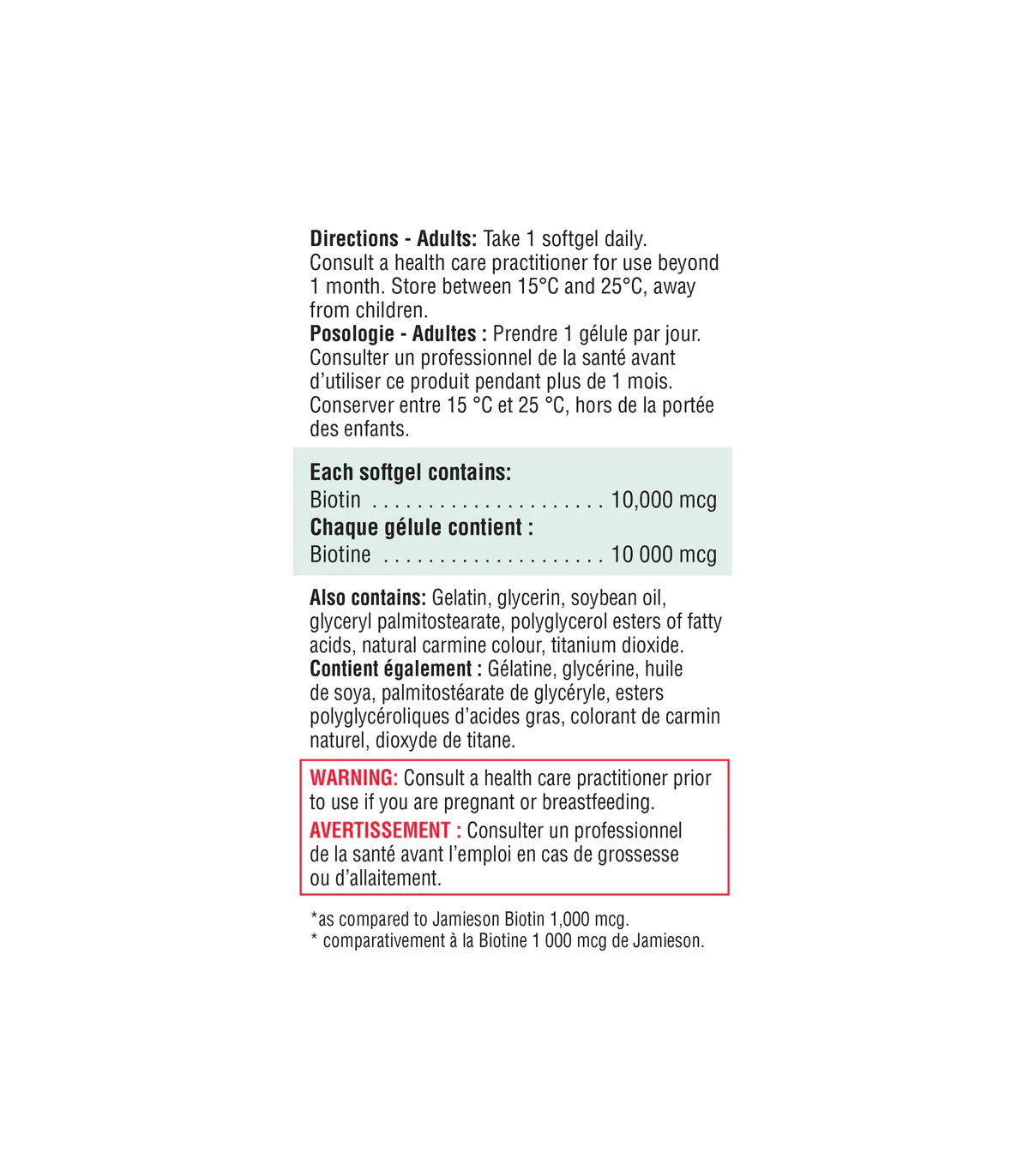 Biotin 10000 mcg 45 Softgels | Safest & Easiest Shopping Vitamins Online | VITASHOP