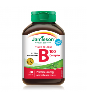 Jamieson B-Complex 100 mg Timed Release 60 Caplets | 每天不同折扣, 全网最低价格 | 种类齐全的保健品店铺 VITASHOP, 只有你想不到, 没有你买不到 !