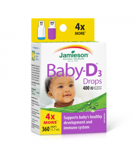 Jamieson Baby-D 400 IU Vitamin D3 Droplets 11.7 ml | Unbeatable Prices, Daily Deals | VITASHOP