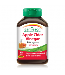 Jamieson Apple Cider Vinegar with Chromium 120 Caplets | Unbeatable Prices, Daily Deals | VITASHOP
